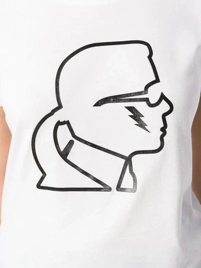 Shop Karl Lagerfeld Short Sleeve T-shirt - White