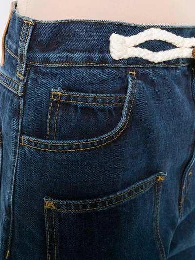 rope-detail slouched jeans