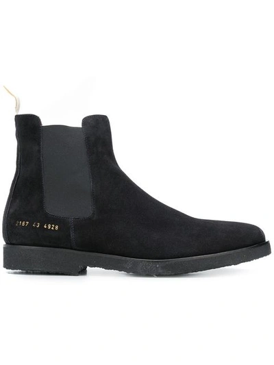 Shop Common Projects Chelsea Boots In Blue