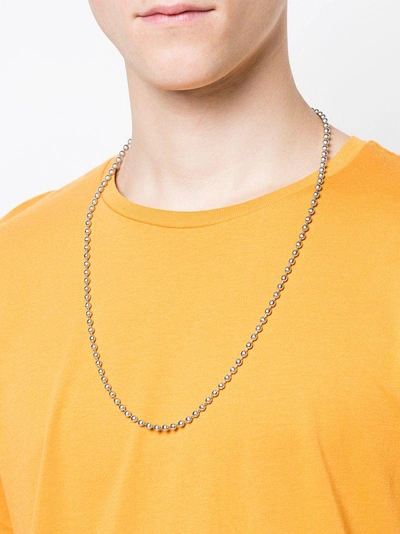 Shop Cody Sanderson 28'' Ball Chain With Tags In Metallic