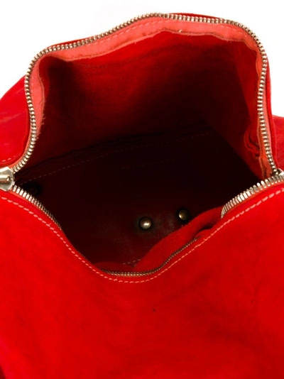 Shop Guidi Zip Up Backpack In Red