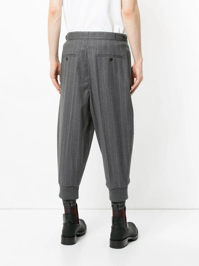 Neil Barrett Pinstriped Tailored Cropped Trousers In Unavailable