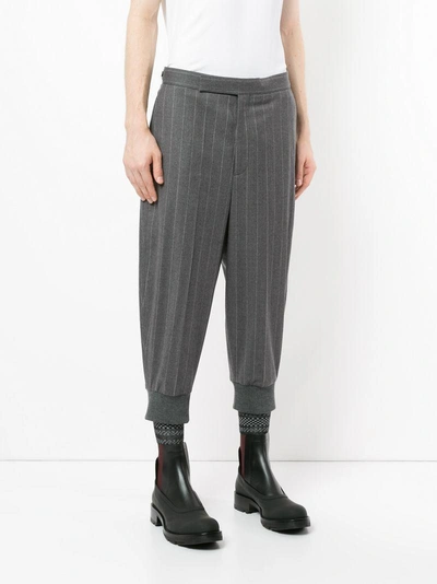 Neil Barrett Pinstriped Tailored Cropped Trousers In Unavailable