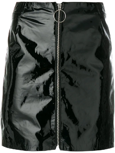 Shop Manokhi Zipped Straight Skirt In Black