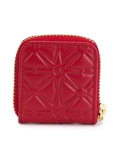 Shop Comme Des Garçons 'colour Embossed A' Coin Purse In Red