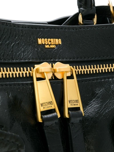 Shop Moschino Flap Pocket Tote - Black