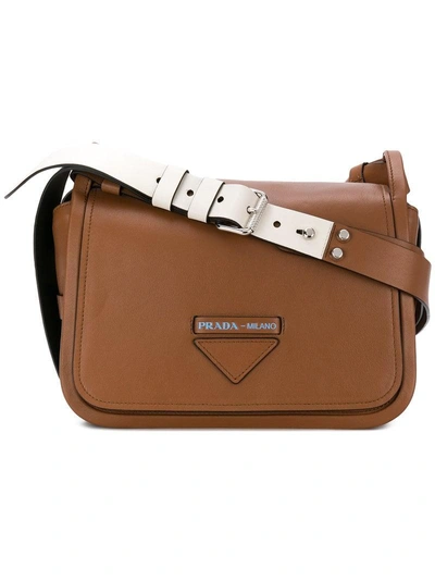 Shop Prada Concept Shoulder Bag - Brown