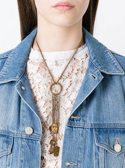 Shop Chloé 'lyzbeth' Necklace In Metallic