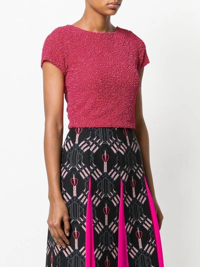 Shop Alice And Olivia Alice+olivia Cropped Top - Pink