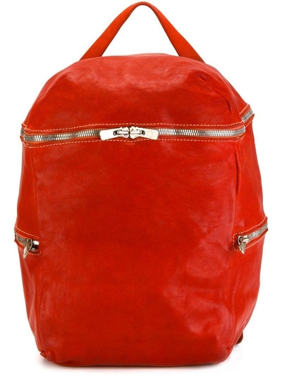 Shop Guidi Top Handle Backpack In Red