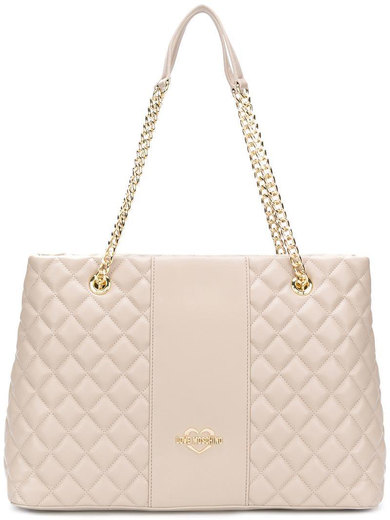 love moschino quilted shopper