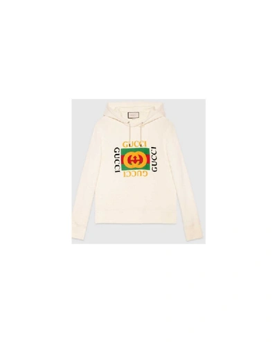 Shop Fashion Concierge Vip Gucci Cotton Sweatshirt With Gucci Logo - Unavailable In White