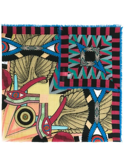 Givenchy Abstract Print Scarf In Multicolour