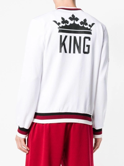 Shop Dolce & Gabbana Logo King Sweatshirt In White