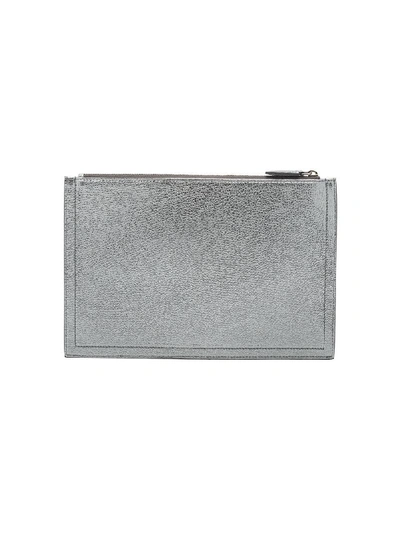 Shop Givenchy Silver Antigona Medium Clutch Bag - Metallic