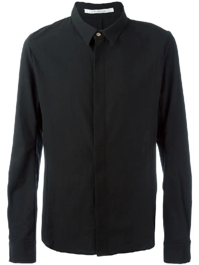 Shop Individual Sentiments Concealed Fastening Shirt In Black