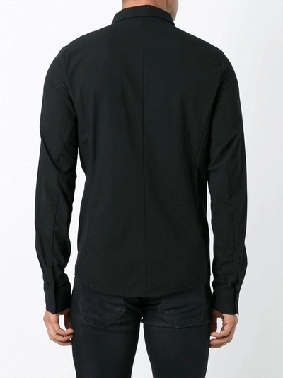 Shop Individual Sentiments Concealed Fastening Shirt In Black