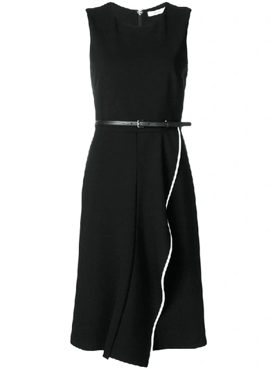 Shop Max Mara Belted Midi Dress - Black