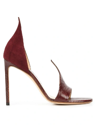 Shop Francesco Russo Flame Sandals In Red