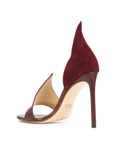 Shop Francesco Russo Flame Sandals In Red