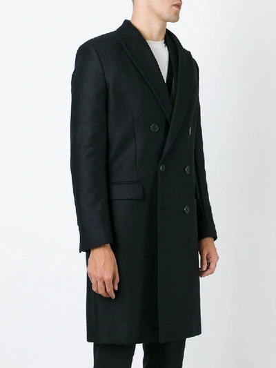 Shop Ami Alexandre Mattiussi Double Breasted Coat In Black