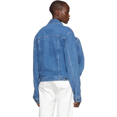 Shop Y/project Blue Double Front Denim Jacket