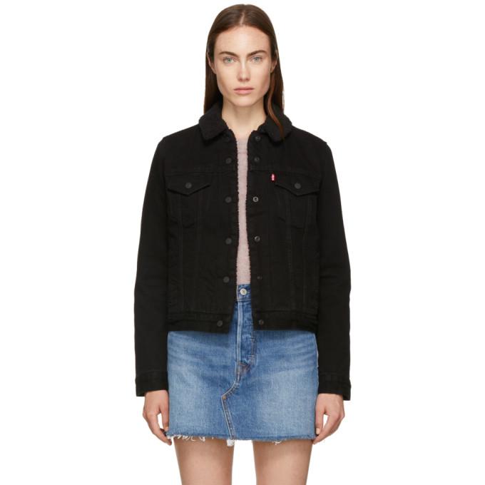 levis forever black original sherpa trucker jacket