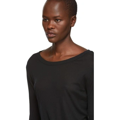 Shop Ann Demeulemeester Black Jersey Crew T-shirt