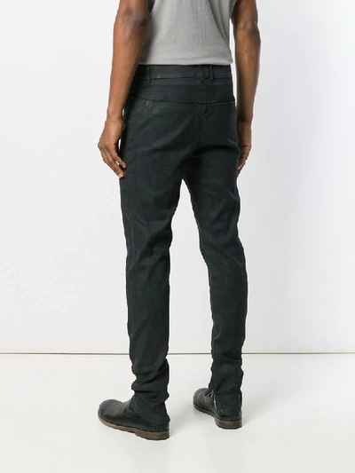 Shop Cedric Jacquemyn Skinny Biker Trousers - Black