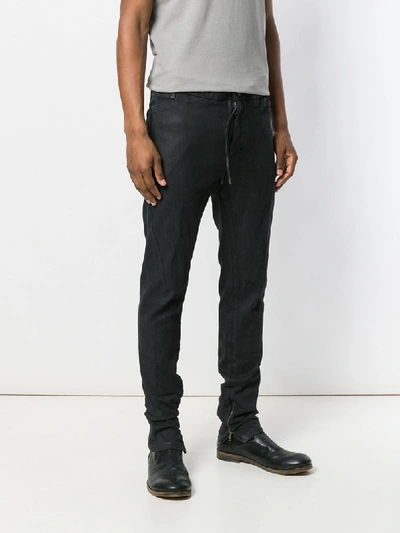 Shop Cedric Jacquemyn Skinny Biker Trousers - Black