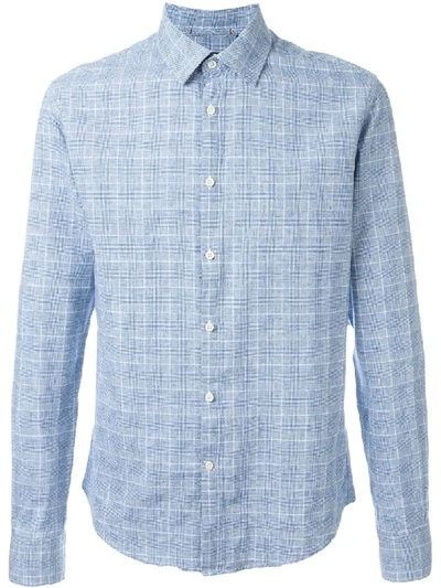 Shop Woolrich Plaid Button Down Shirt In Blue
