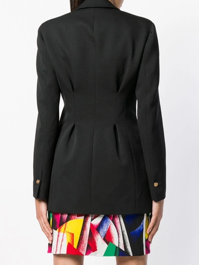 Shop Versace Shoulder Pad Blazer - Black