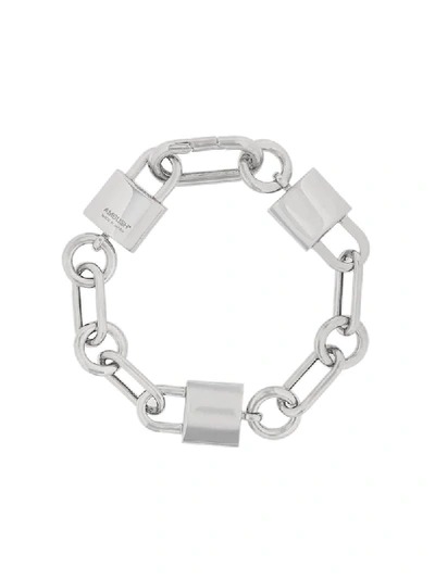 Shop Ambush Padlock Link Bracelet In Metallic