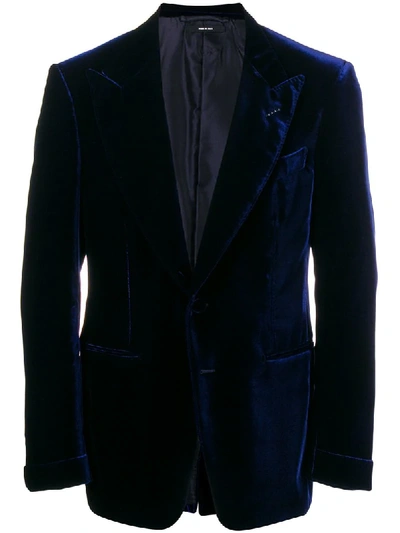Shop Tom Ford Slim-fit Blazer In Blue