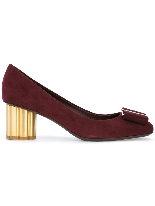 ferragamo suede pumps