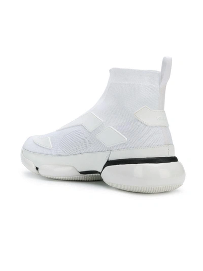 Shop Prada Hi-top Sneakers - White