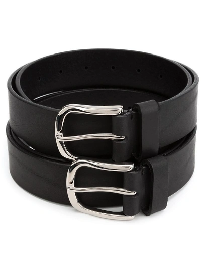 Shop Y/project Double 'twin' Buckle Belt In Black