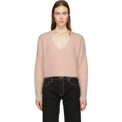 Shop 3.1 Phillip Lim / フィリップ リム 3.1 Phillip Lim Pink Mohair Cropped Sweater In Bl838 Blush