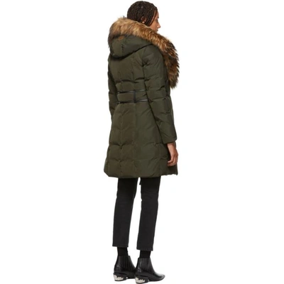 Shop Mackage Green Kay Classic Down Coat In Army