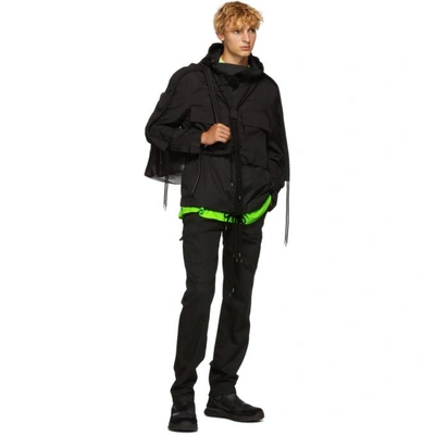 Shop Craig Green Black Fold Hood Jacket In 01_black