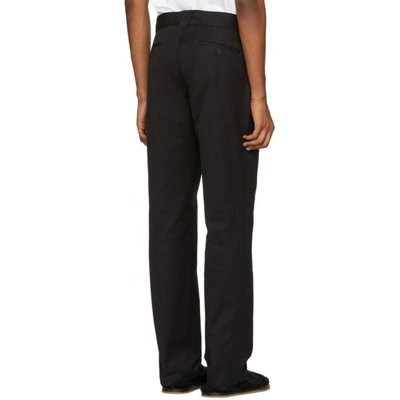 Shop Burberry Black Tailored Turnpike Trousers