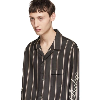 Shop Christian Dada Navy And Beige Cry Baby Striped Shirt