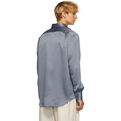 Shop Ribeyron Grey Shiny Shirt In Gray