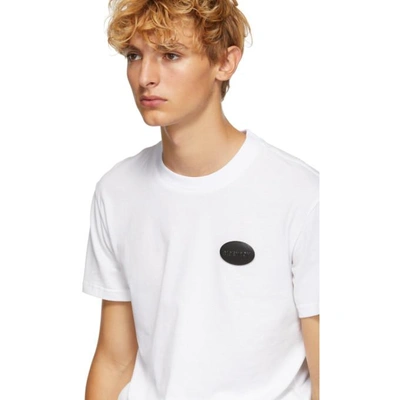 Shop Ribeyron White Logo Applique T-shirt