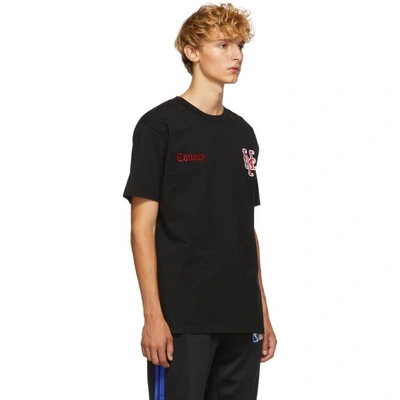 Shop Marcelo Burlon County Of Milan Black Ny Mets Edition T-shirt In Blkorng