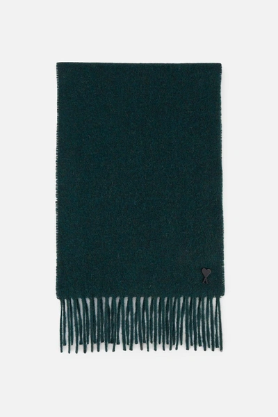 Shop Ami Alexandre Mattiussi Plain Scarf In Green