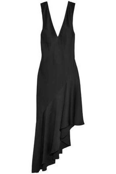 Shop Haider Ackermann Woman Asymmetric Crepe De Chine Gown Black