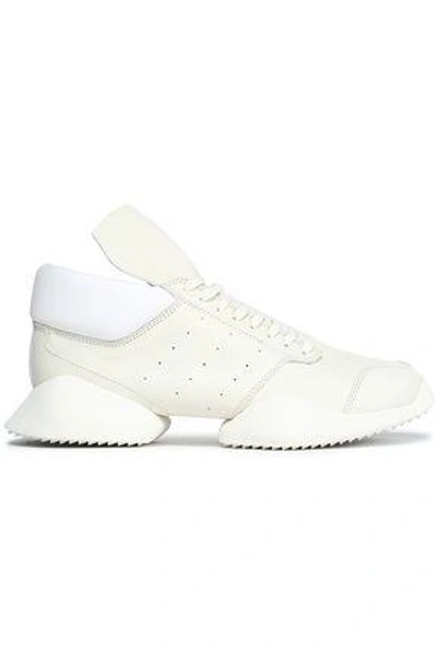 Shop Adidas Originals Woman +adidas Leather Sneakers Off-white