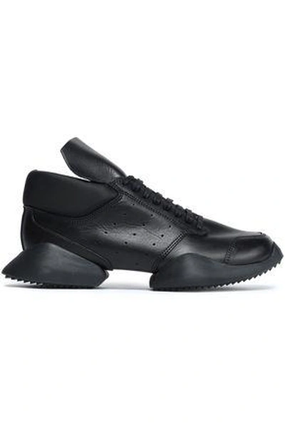 Shop Adidas Originals Rick Owens X Adidas Woman Leather Sneakers Black