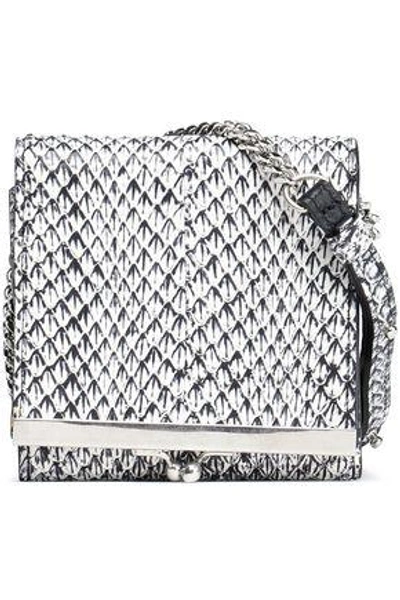 Shop Maison Margiela Woman Python Wallet Black